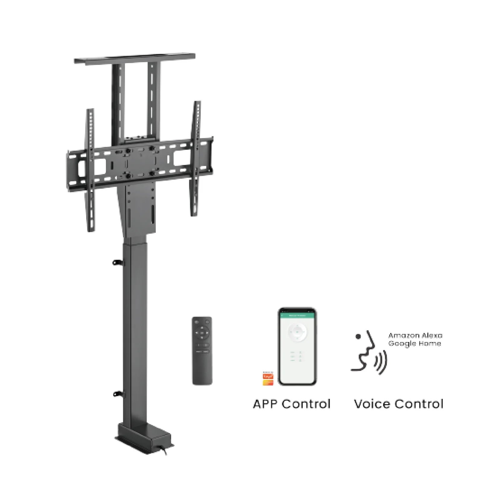 Smart Large Motorized TV Lift Stand With Voice & App Control